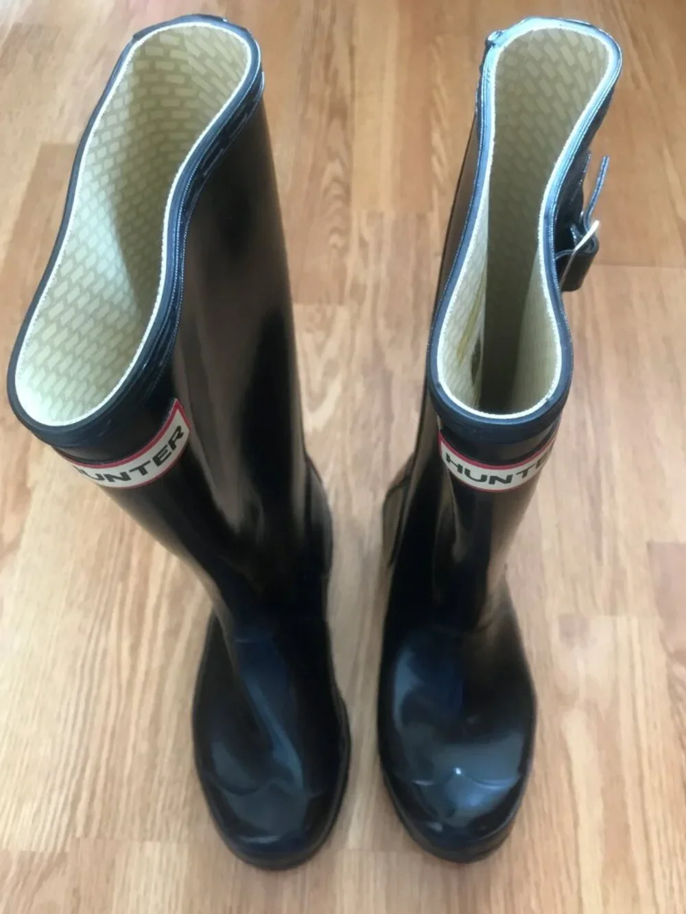 Hunter Kids Original Gloss Rain Boots in Black Size Girls 2